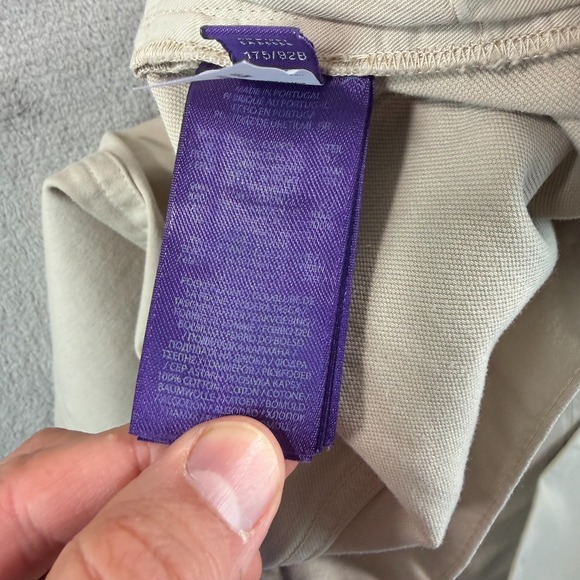 Ralph Lauren Purple Label Slim Fit Stretch Dobby Pants Men 36x32 Beige NWT $595 - Picture 12 of 13